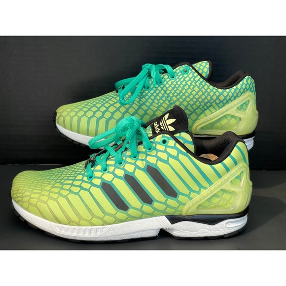 Adidas ZX Flux Xeno 'Frozen Yellow' Glow-in-the-Dark Sneakers – Men’s Size 8.5 - Picture 3 of 5